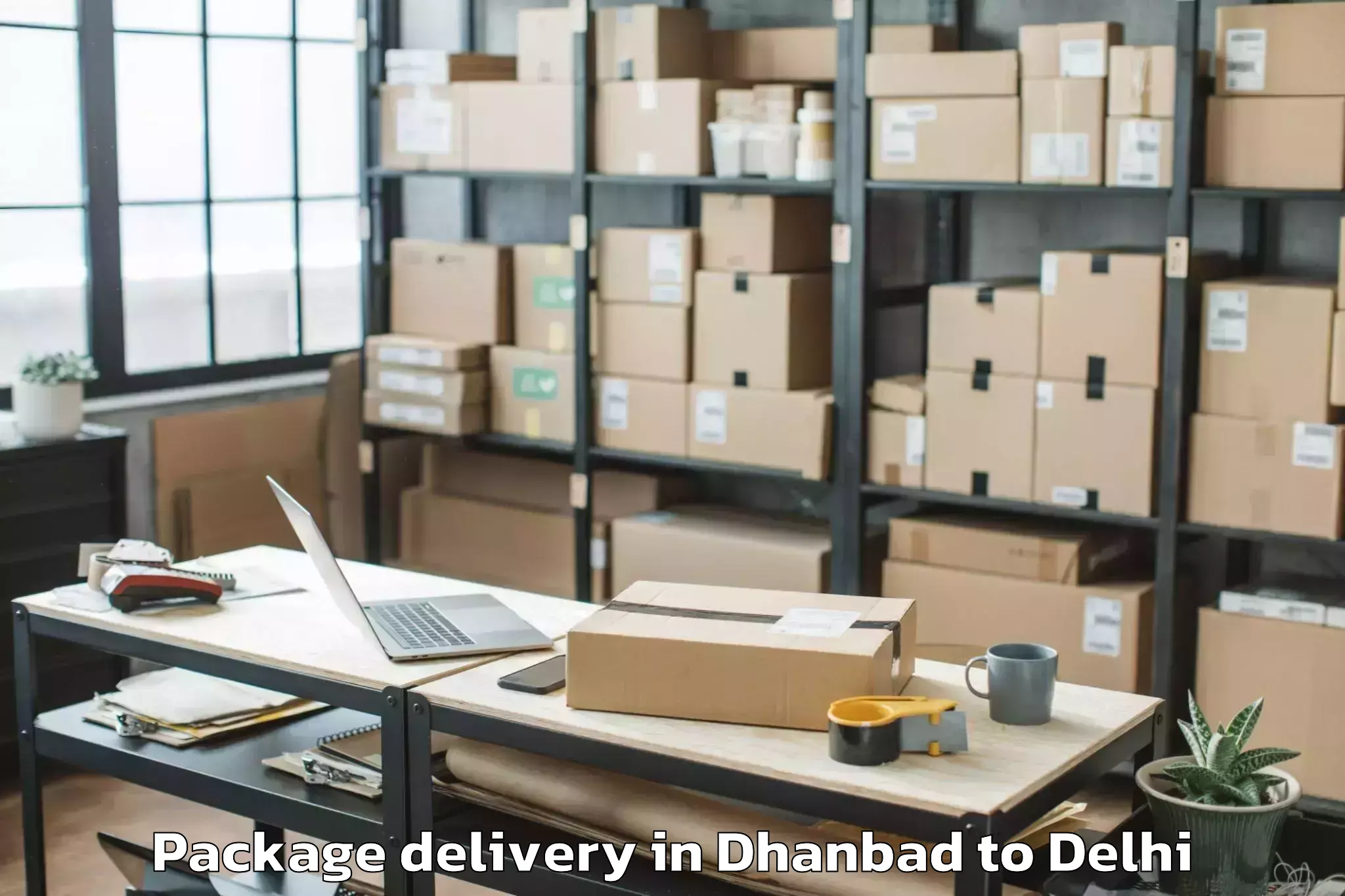 Trusted Dhanbad to Aggarwal City Mall Pitampura Package Delivery